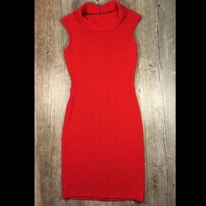 St. John red midi dress